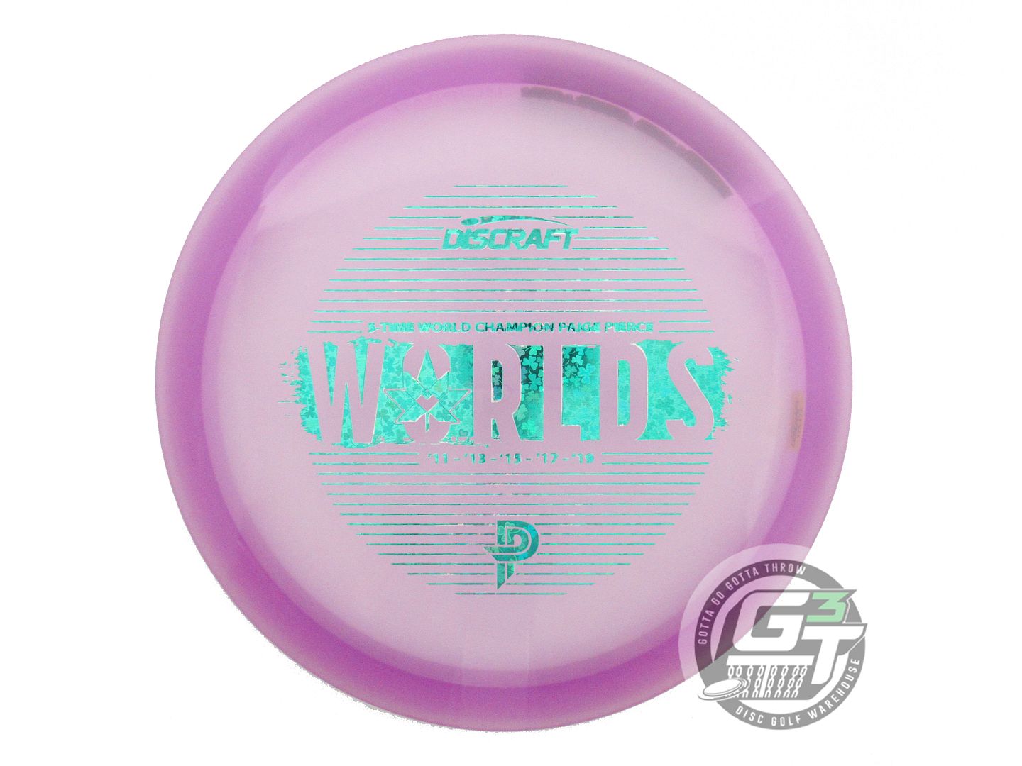USED Discraft [PDGA WORLDS] CryZtal Passion 175g Purple Shamrock Driver Disc