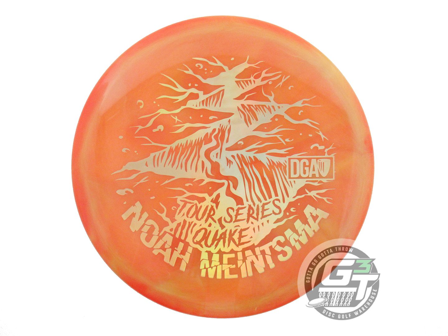 USED DGA [MEINTSMA] Swirl Quake 179g Orange Gold Holo Foil Midrange Golf Disc