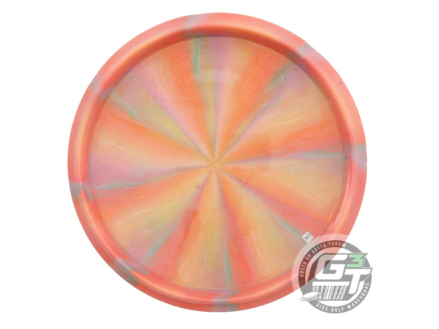 USED Mint Discs Swirly Apex Mustang 174g Orange-Yellow Midrange Golf Disc