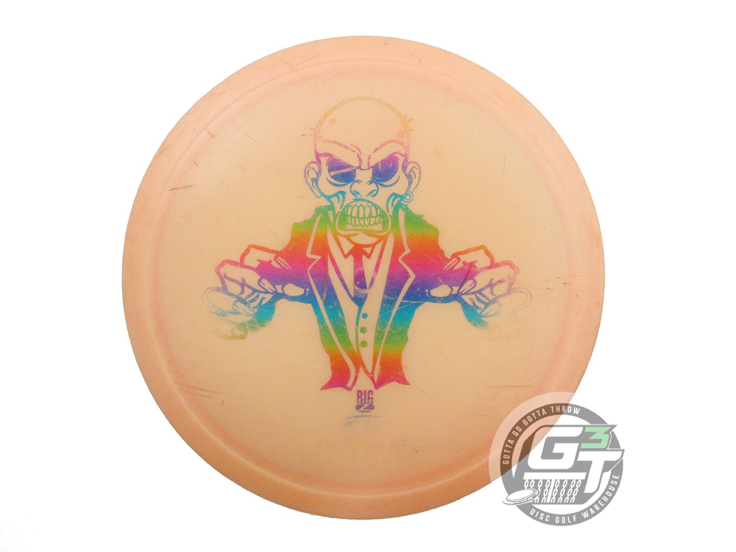 USED Discraft Big Z Undertaker 174g Orange Rainbow Foil Distance Driver Disc