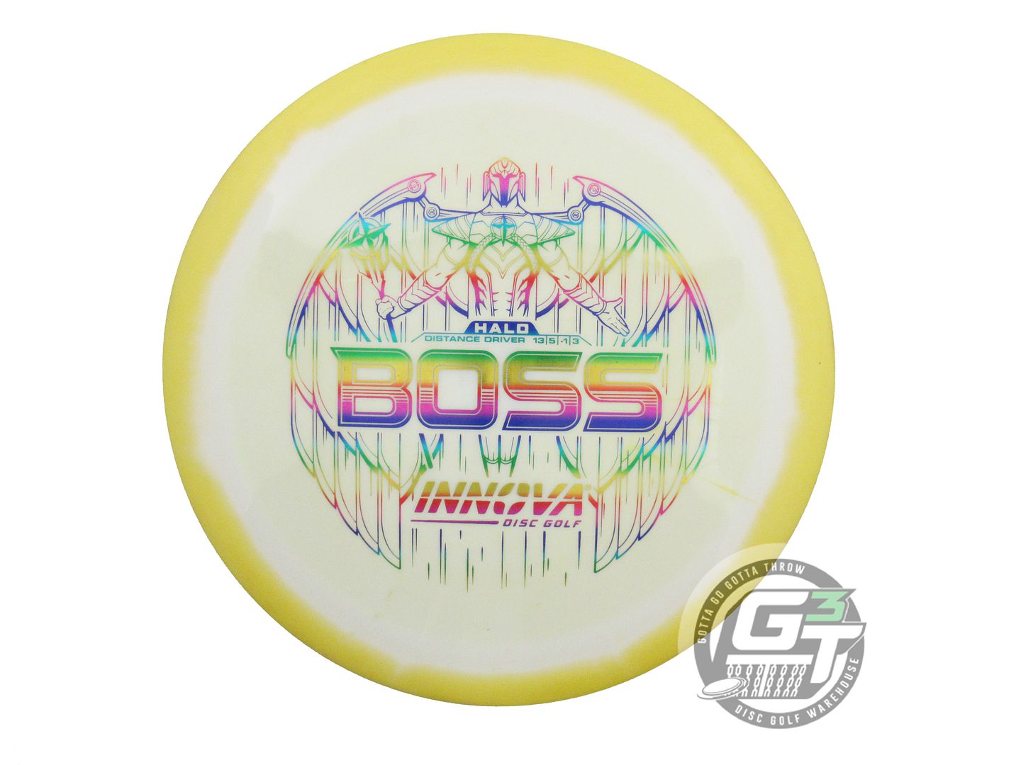 USED Innova Halo Star Boss 176g Yellow-White Distance Driver Golf Disc