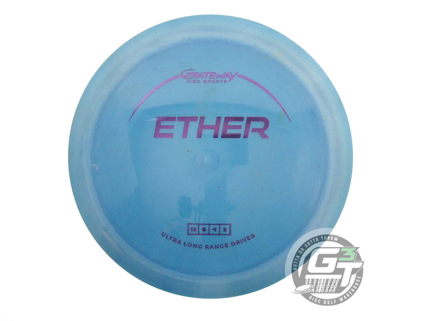 USED Gateway Platinum Ether 174g Blue Purple Foil Distance Driver Golf Disc