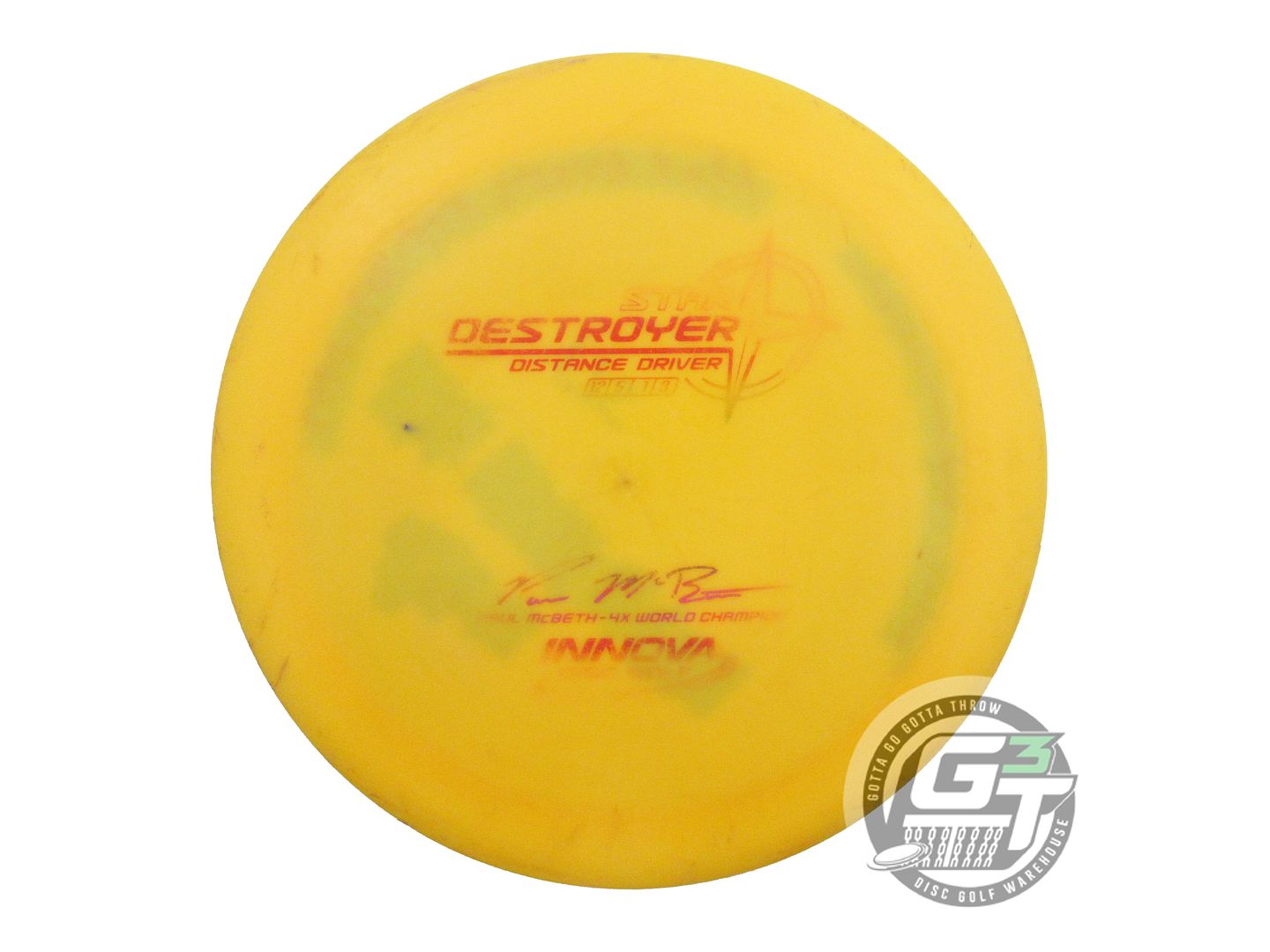 USED Innova [McBETH] Star Destroyer 175g Marigold Red Stamp Driver Golf Disc