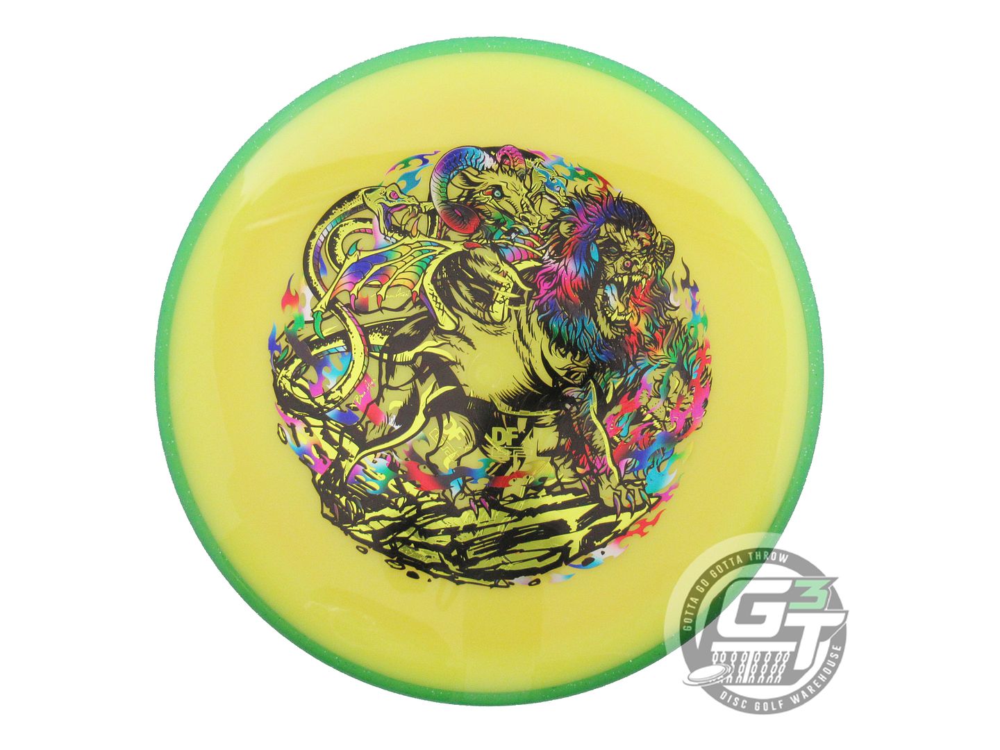 NOS Axiom Discs [DFX] Prism Neutron Pyro 177g Yellow Green Rim Midrange Disc
