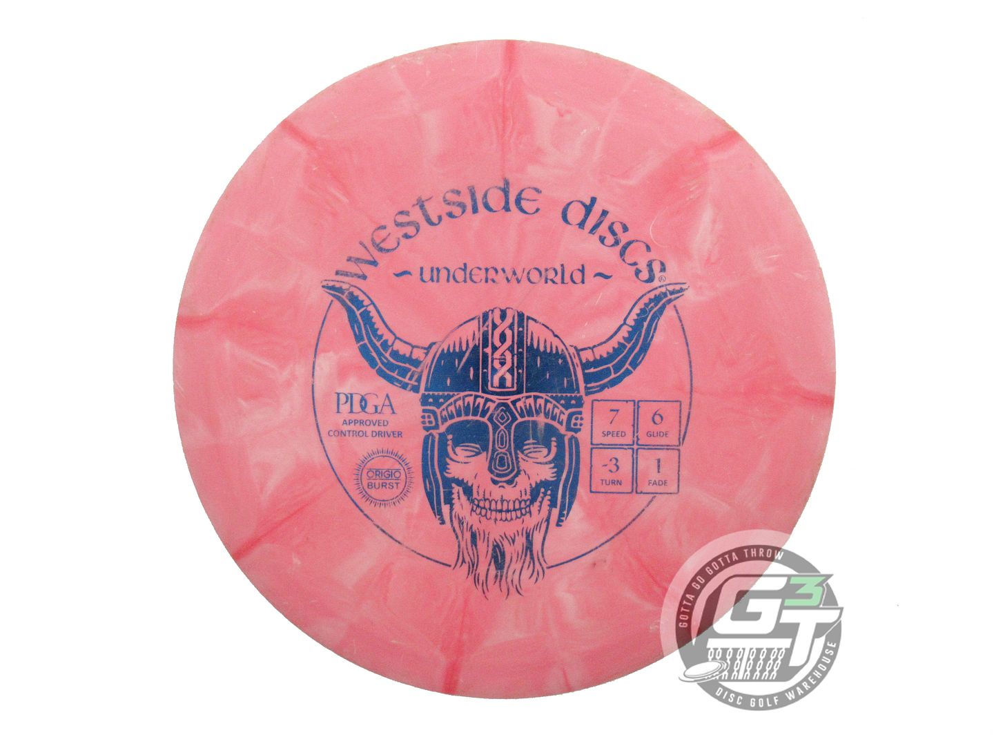 USED Westside Discs Origio Burst Underworld 174g Pink Blue Foil A Driver Disc