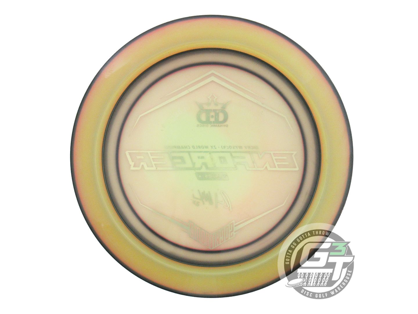 USED Dynamic Discs LE [WYSOCKI] Lucid Enforcer 175g Yellow HOME DYED Driver Disc
