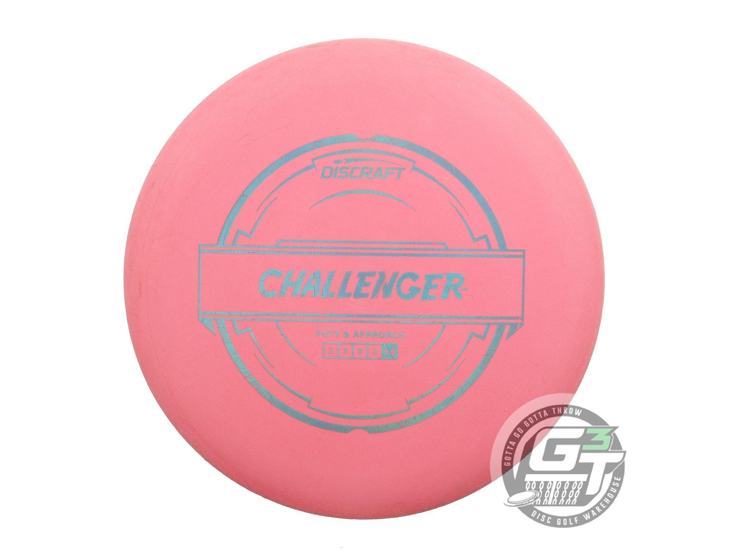 USED Discraft Putter Line Challenger 175g Pink Teal Holo Foil A Putter Golf Disc