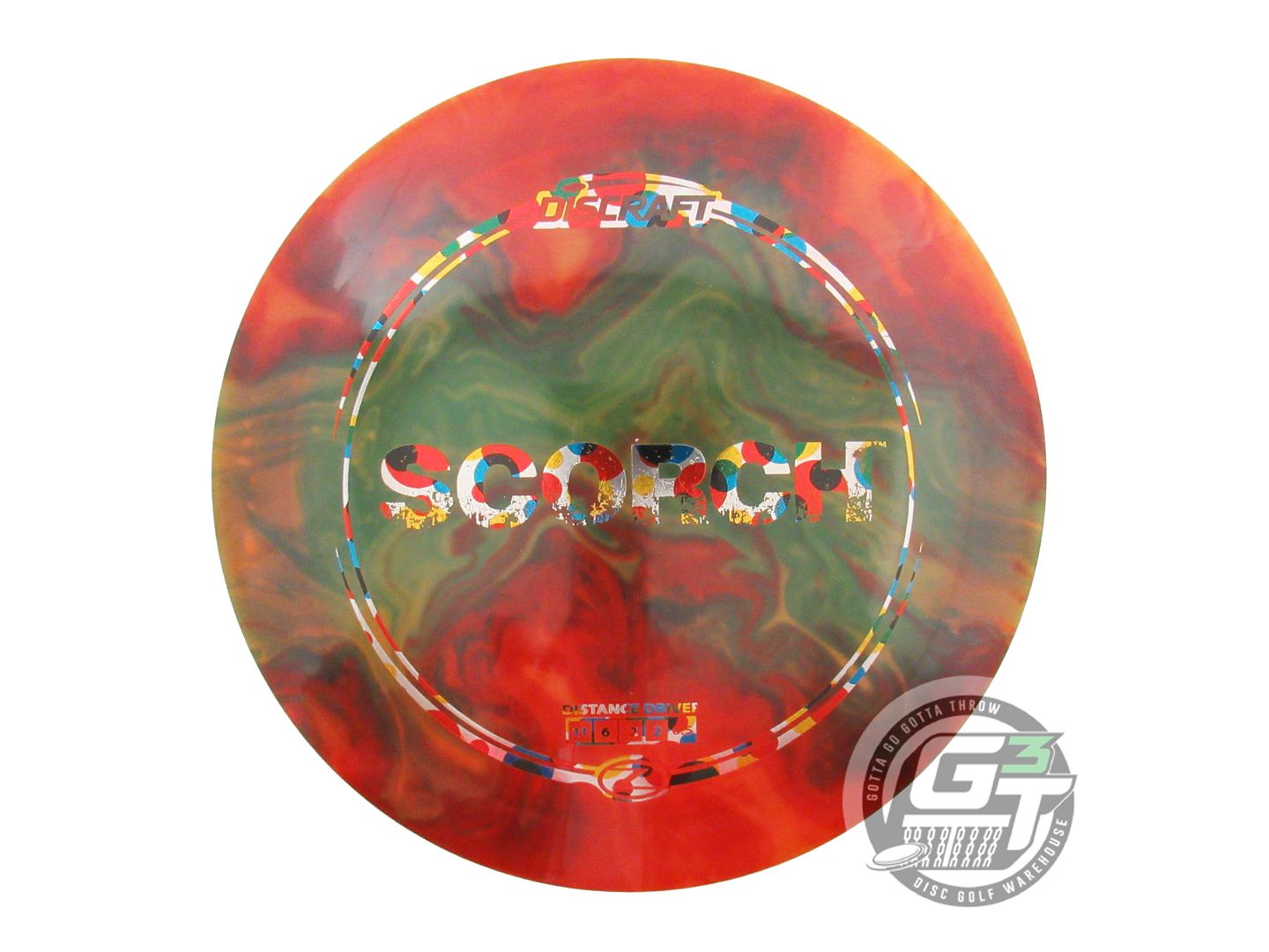USED Discraft Z Scorch 172g Orange HOME DYED Distance Driver Golf Disc