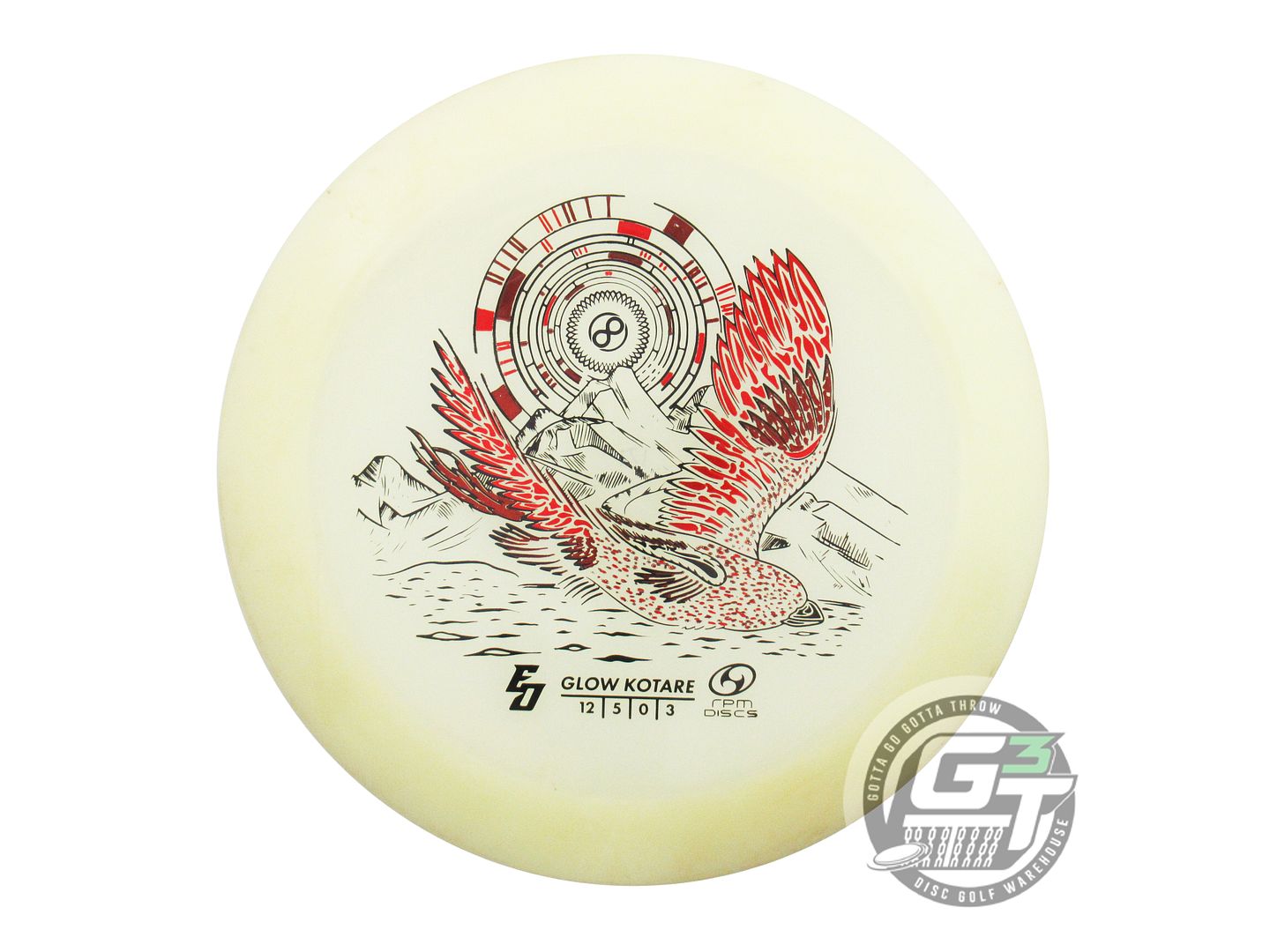 USED RPM Discs [OAKLEY] Glow Atomic Kotare 172g Red Foil Distance Driver Disc