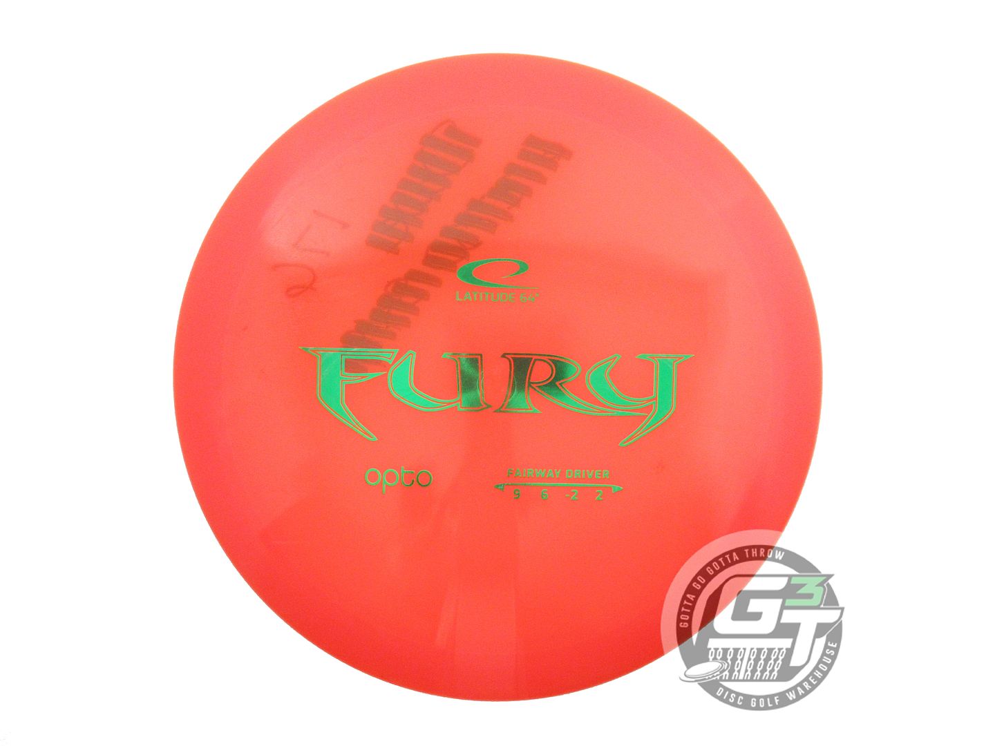 USED Latitude 64 Opto Fury 174g Orange Green Foil Fairway Driver Golf Disc