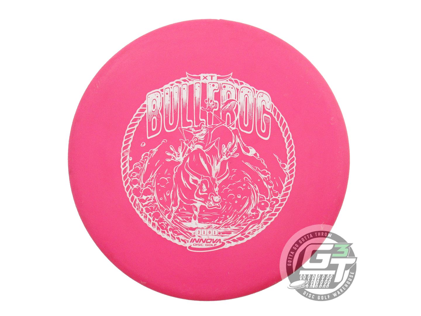 USED Innova XT Bullfrog 173g Pink White Stamp Putter Golf Disc