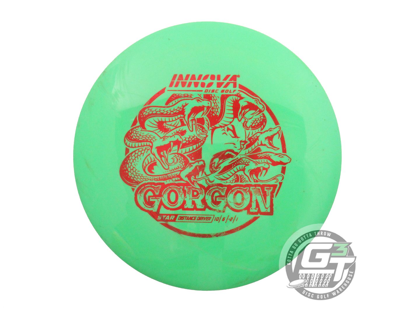 USED Innova Star Gorgon 171g Green Red Foil Distance Driver Golf Disc