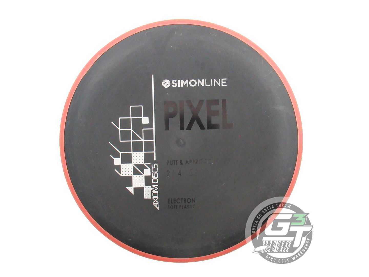 USED Axiom Discs Electron Soft Pixel 173g Black Red Rim Putter Golf Disc