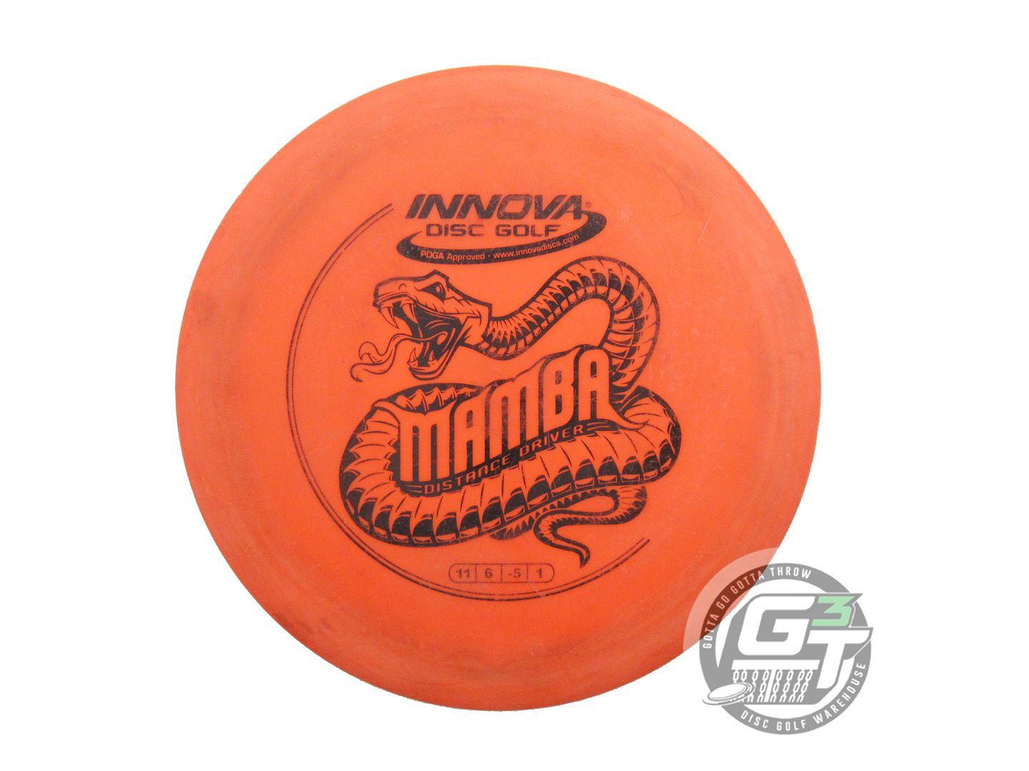 USED Innova DX Mamba 168g Orange Black Stamp Distance Driver Golf Disc