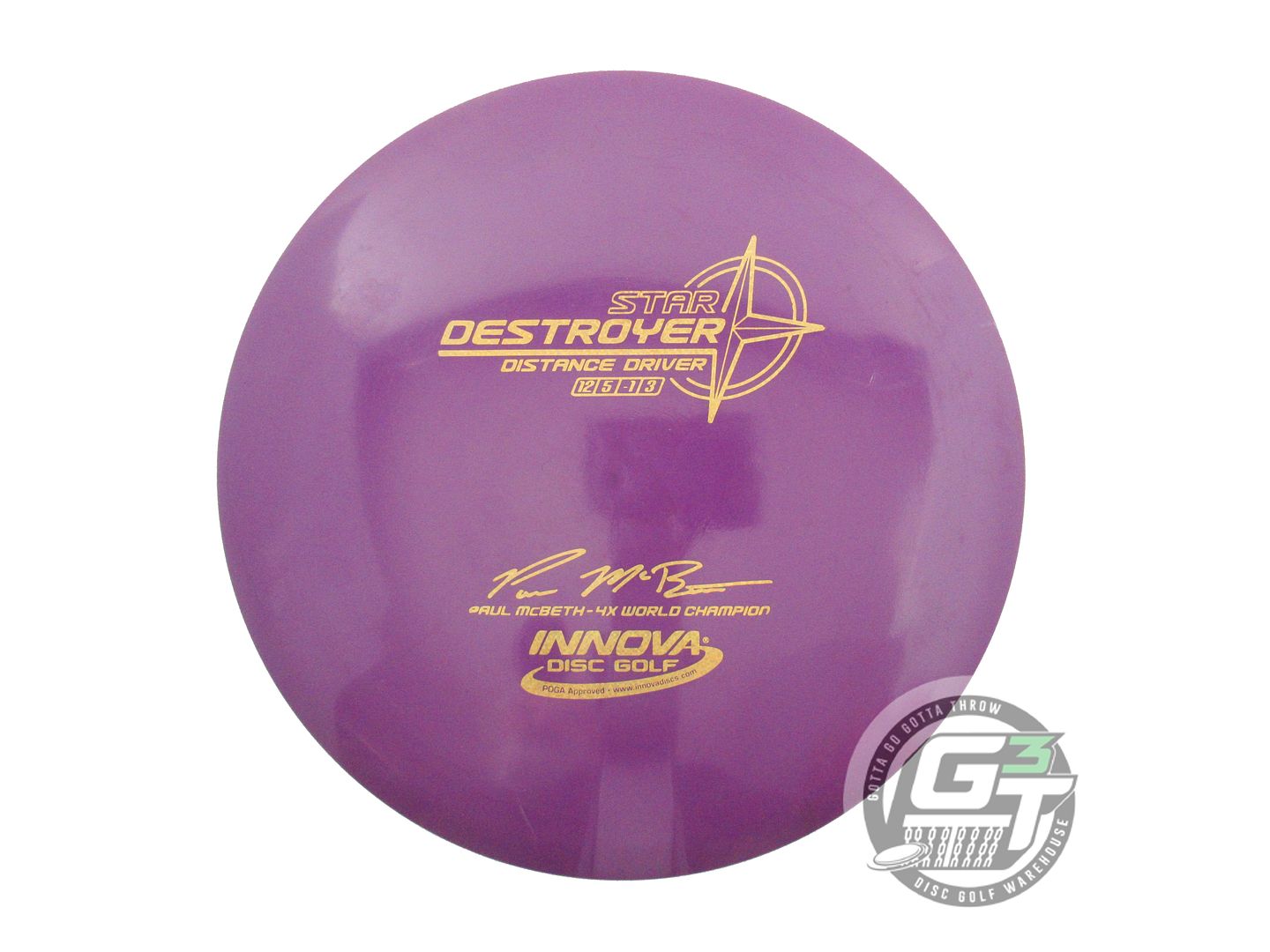 USED Innova [McBETH] Star Destroyer 176g Purple Gold Glitter Foil Driver Disc
