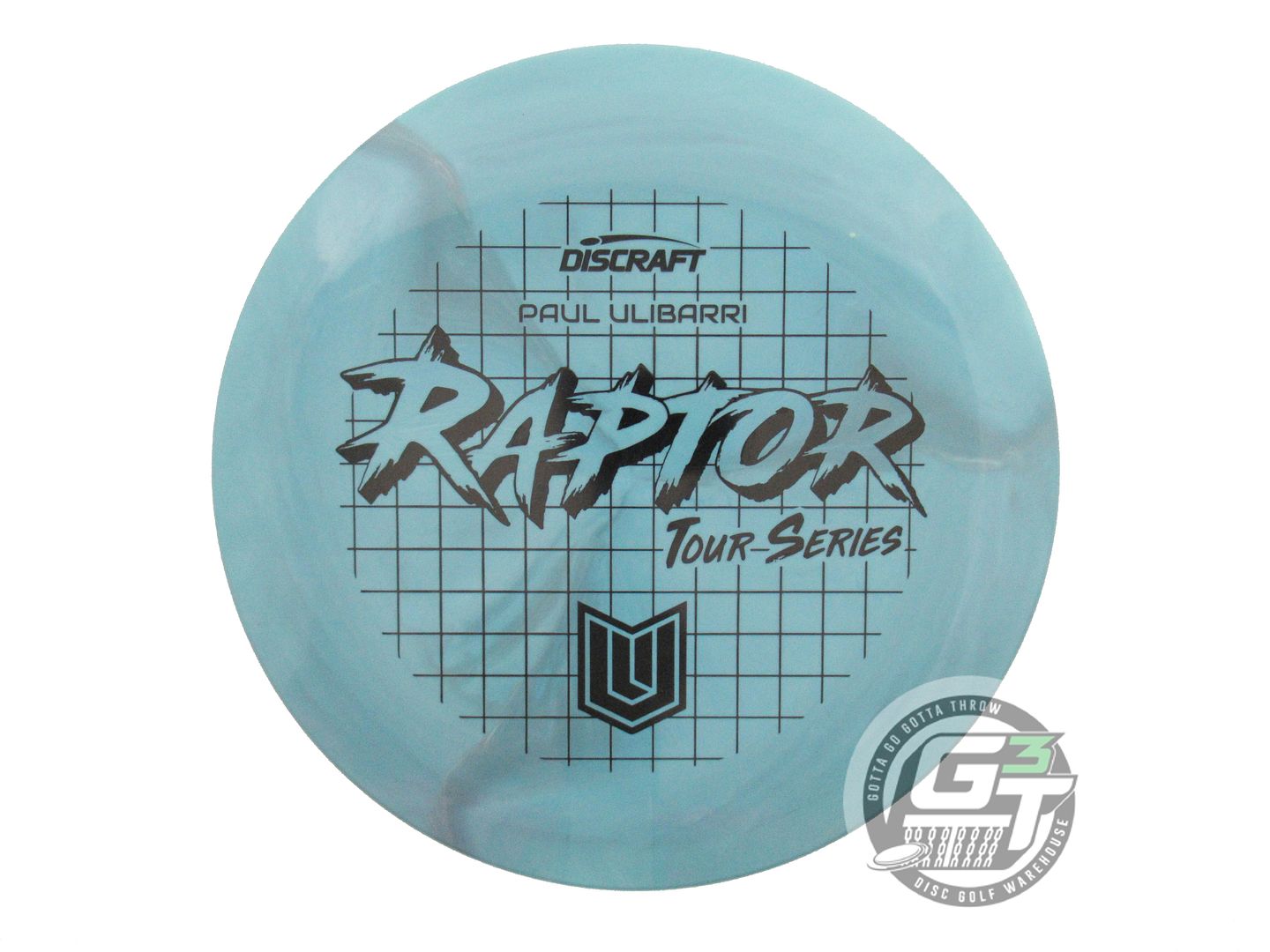USED Discraft [ULIBARRI] Swirl ESP Raptor 178g Teal Black Stamp Driver Golf Disc