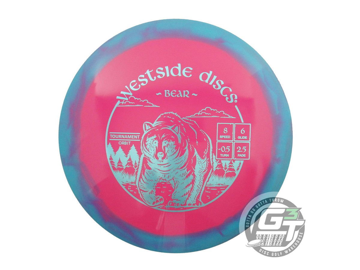 USED Westside Discs Tournament Orbit Bear 176g Teal-Pink A Fairway Dri ...