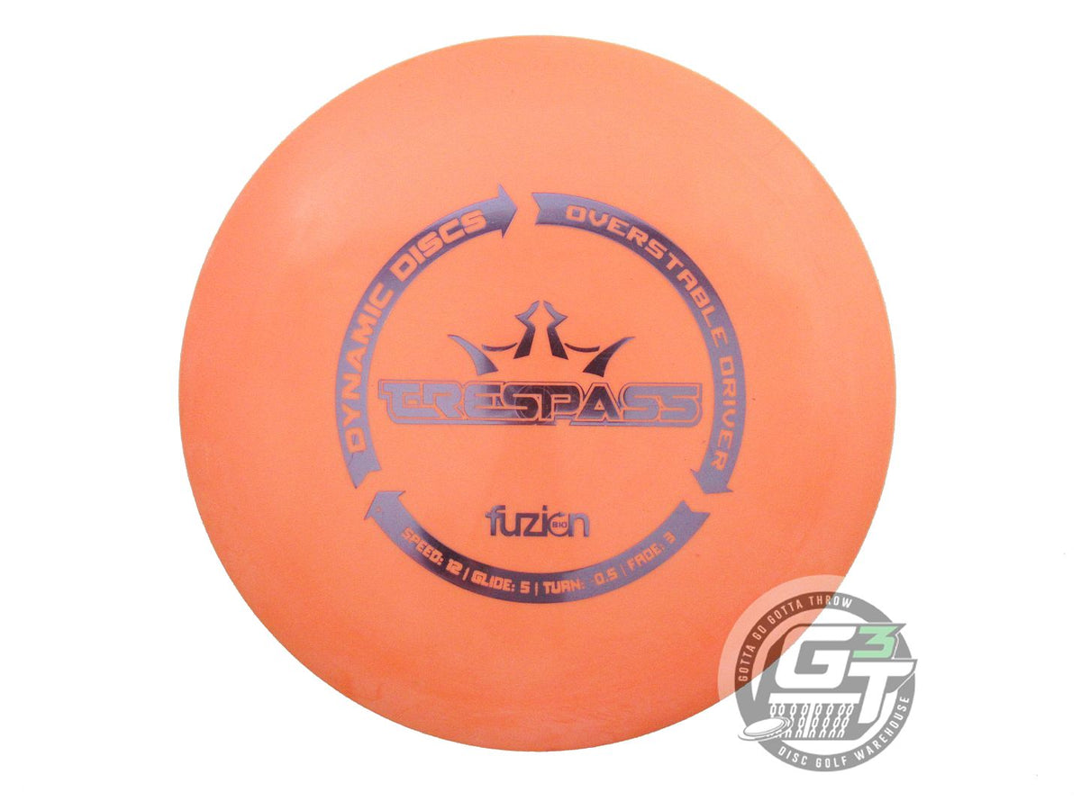 USED Dynamic Discs BioFuzion Trespass 172g Peach Purple Foil Driver Golf Disc