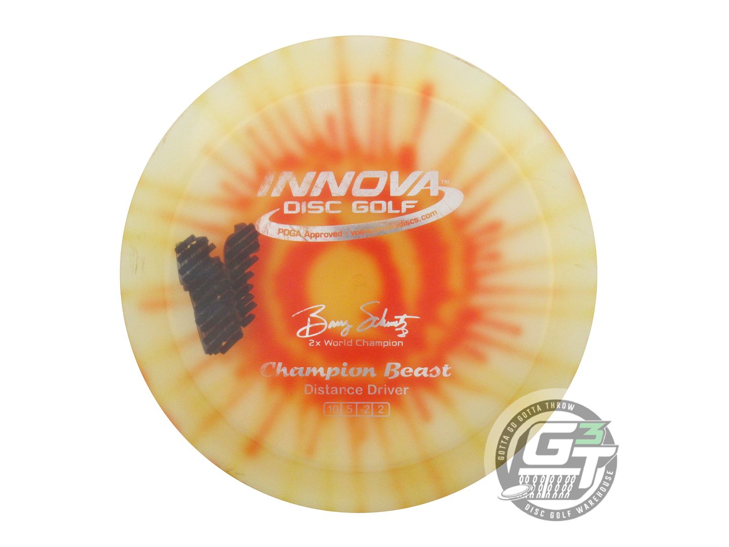 USED Innova I-DYE Champion Beast 175g Orange Burst Distance Driver Golf Disc