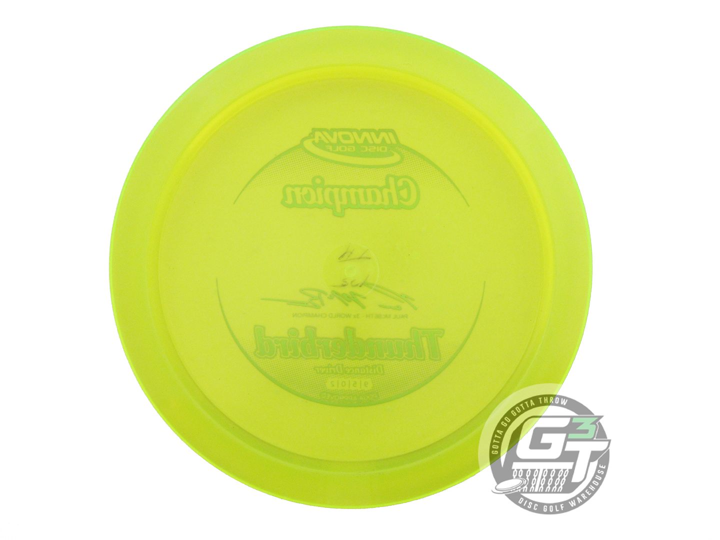 USED Innova [McBETH 3X] Champion Thunderbird 175g Yellow Red Foil Driver Disc