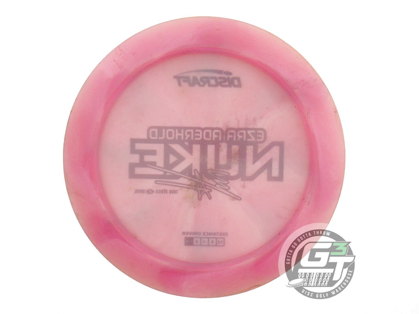 USED Discraft [ADERHOLD] Z Swirl Nuke 174g Pink Blue Foil Distance Driver Disc