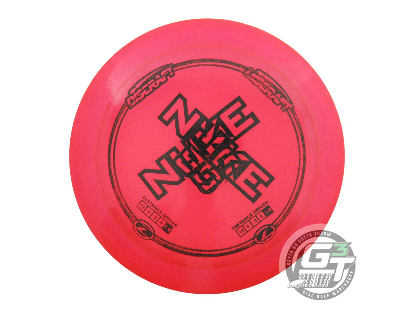 USED Discraft X-OUT Z Nuke SS 174g Red Distance Driver Golf Disc