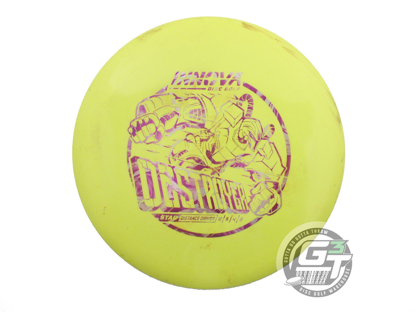 USED Innova Star Destroyer 172g Yellow Purple Rose Foil Distance Driver Disc