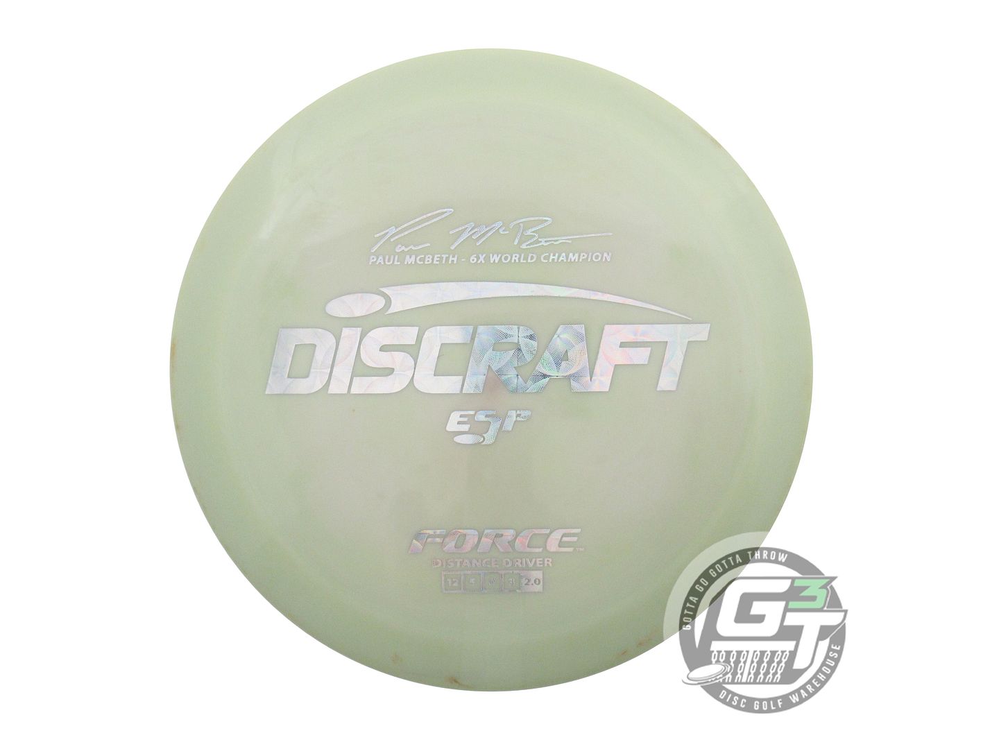 USED Discraft [McBETH] ESP Force 174g Sage Hypnotic Foil Distance Driver Disc