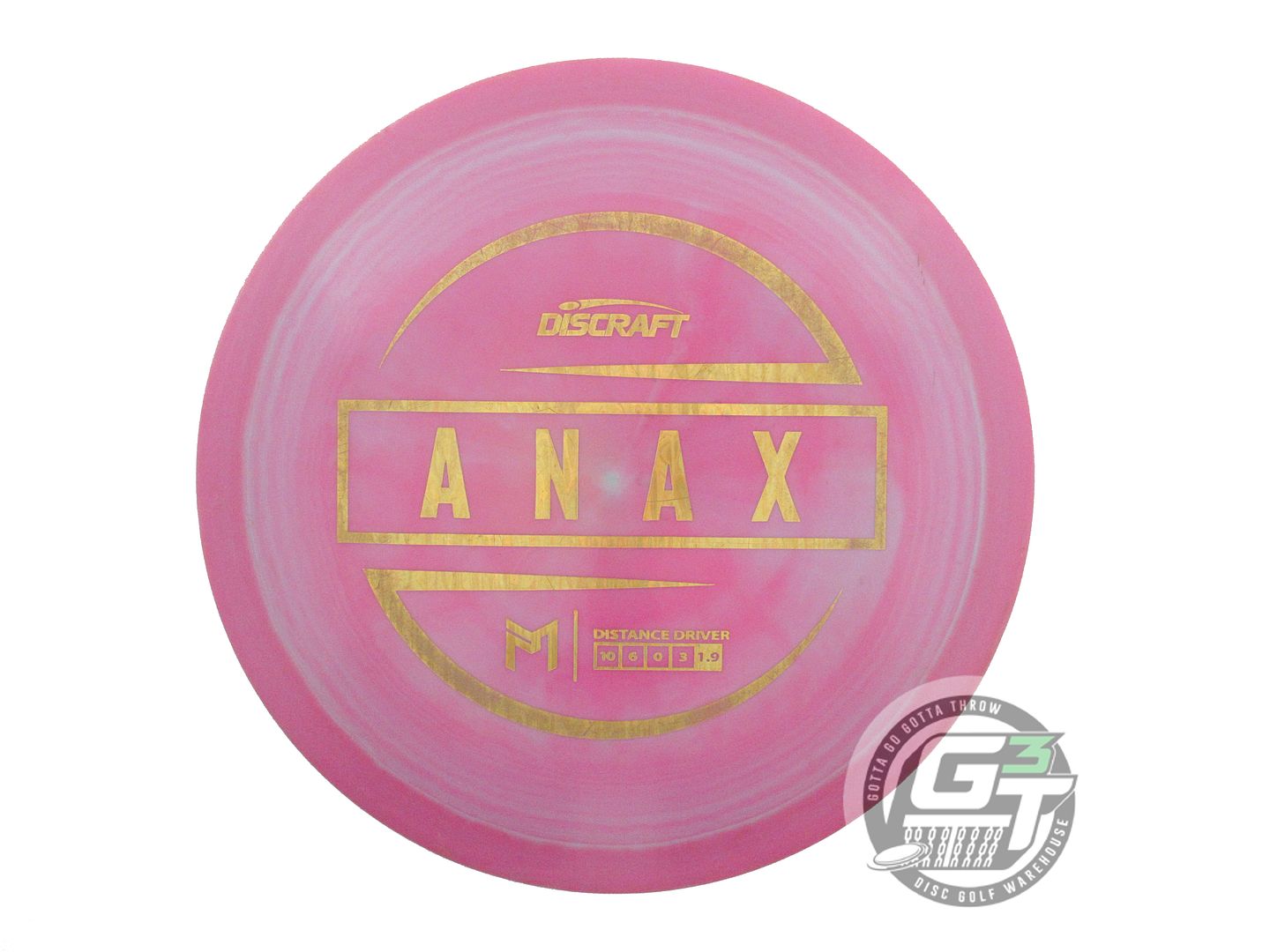 USED Discraft [McBETH] ESP Anax 173g Pink-Seafoam Gold Foil Driver Golf Disc