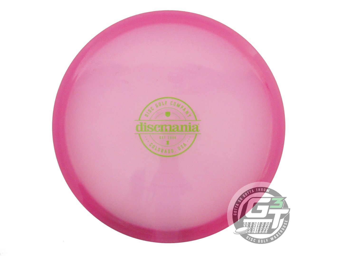 USED DiscMania Color Glow C-Line MD1 177g Pink Lime Stamp Midrange Golf Disc