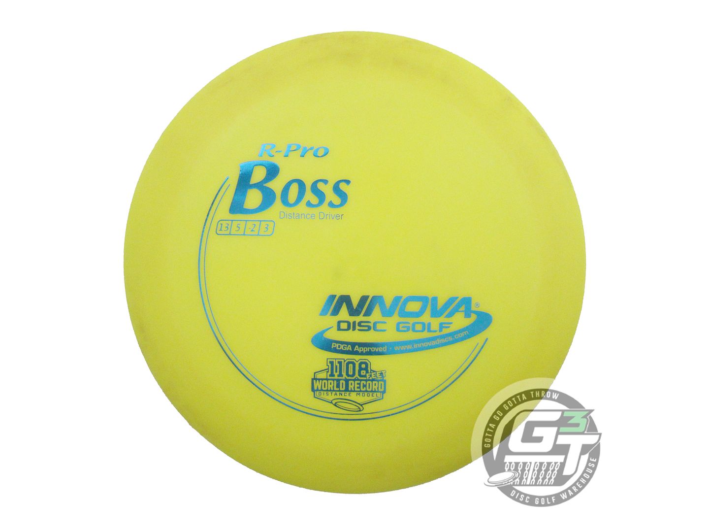 USED Innova R-Pro Boss 166g Yellow Blue Foil Distance Driver Golf Disc