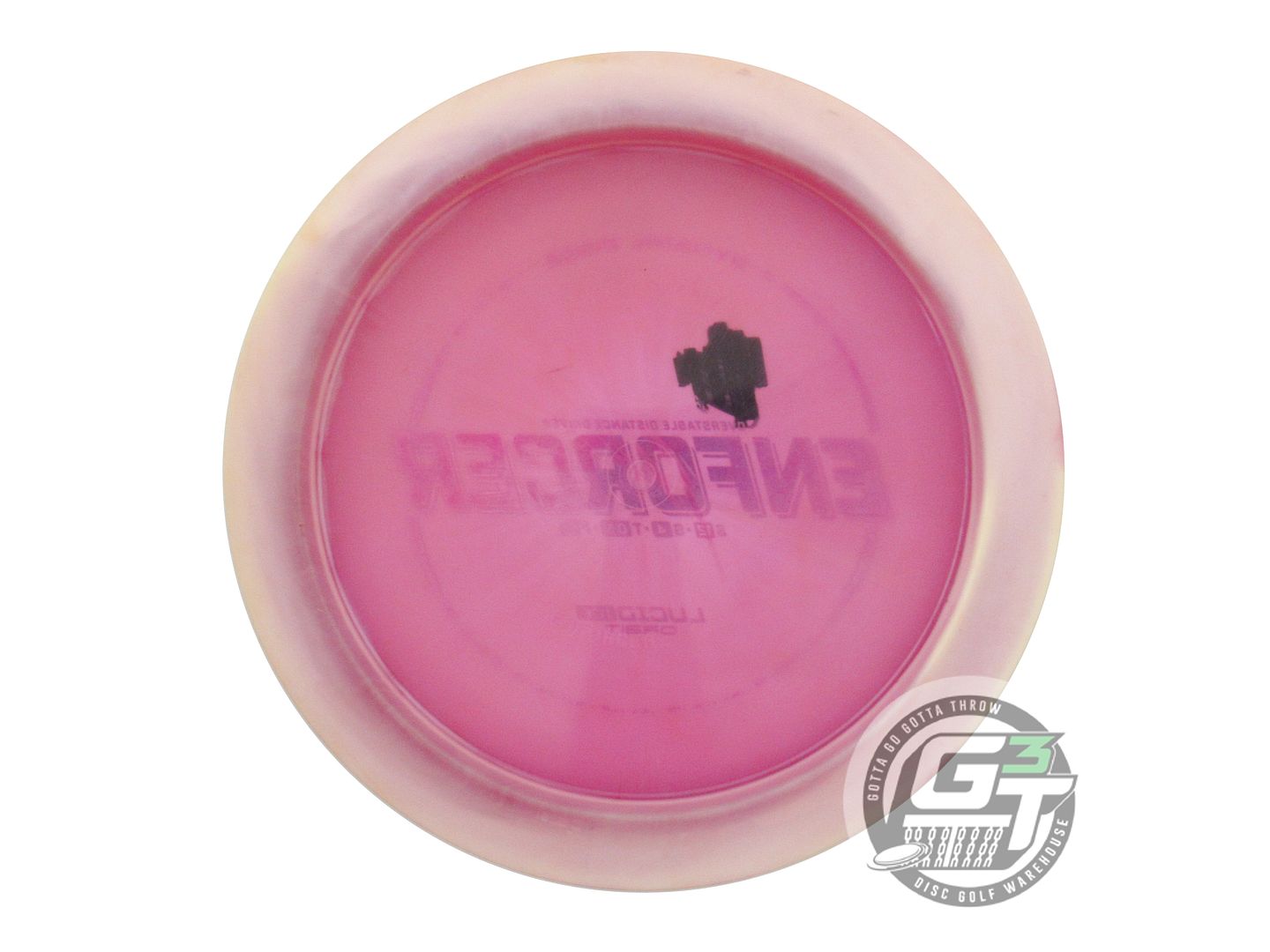 USED Dynamic Discs Lucid Ice Orbit Enforcer 174g White-Purple Driver Golf Disc