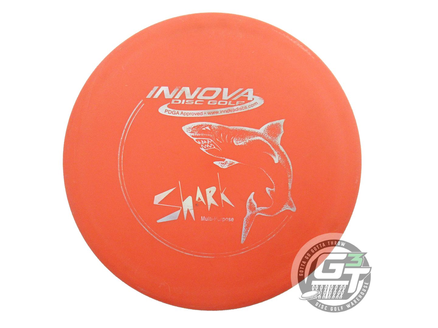 USED Innova DX Shark 177g Orange Silver Holo Foil PFN Midrange Golf Disc