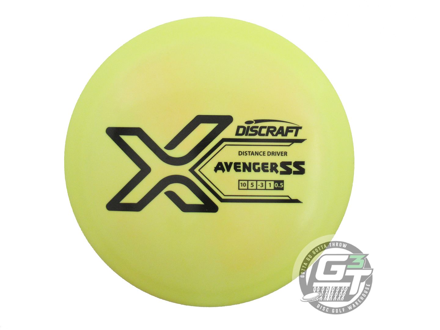 USED Discraft X Avenger SS 168g Yellow Black Stamp Distance Driver Golf Disc