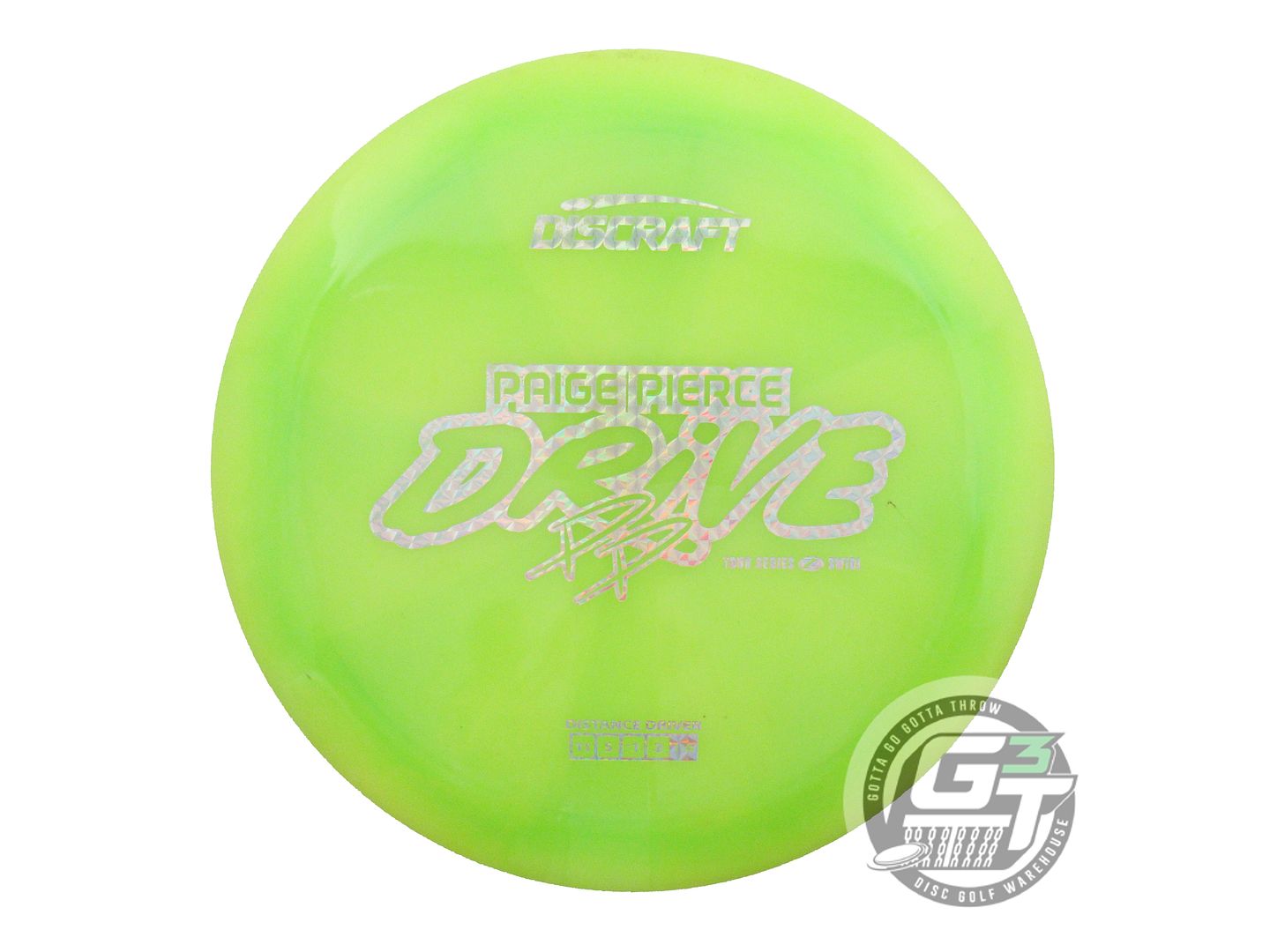 USED Discraft [PIERCE] Z Swirl Drive 175g Yellow-Lime Distance Driver Golf Disc