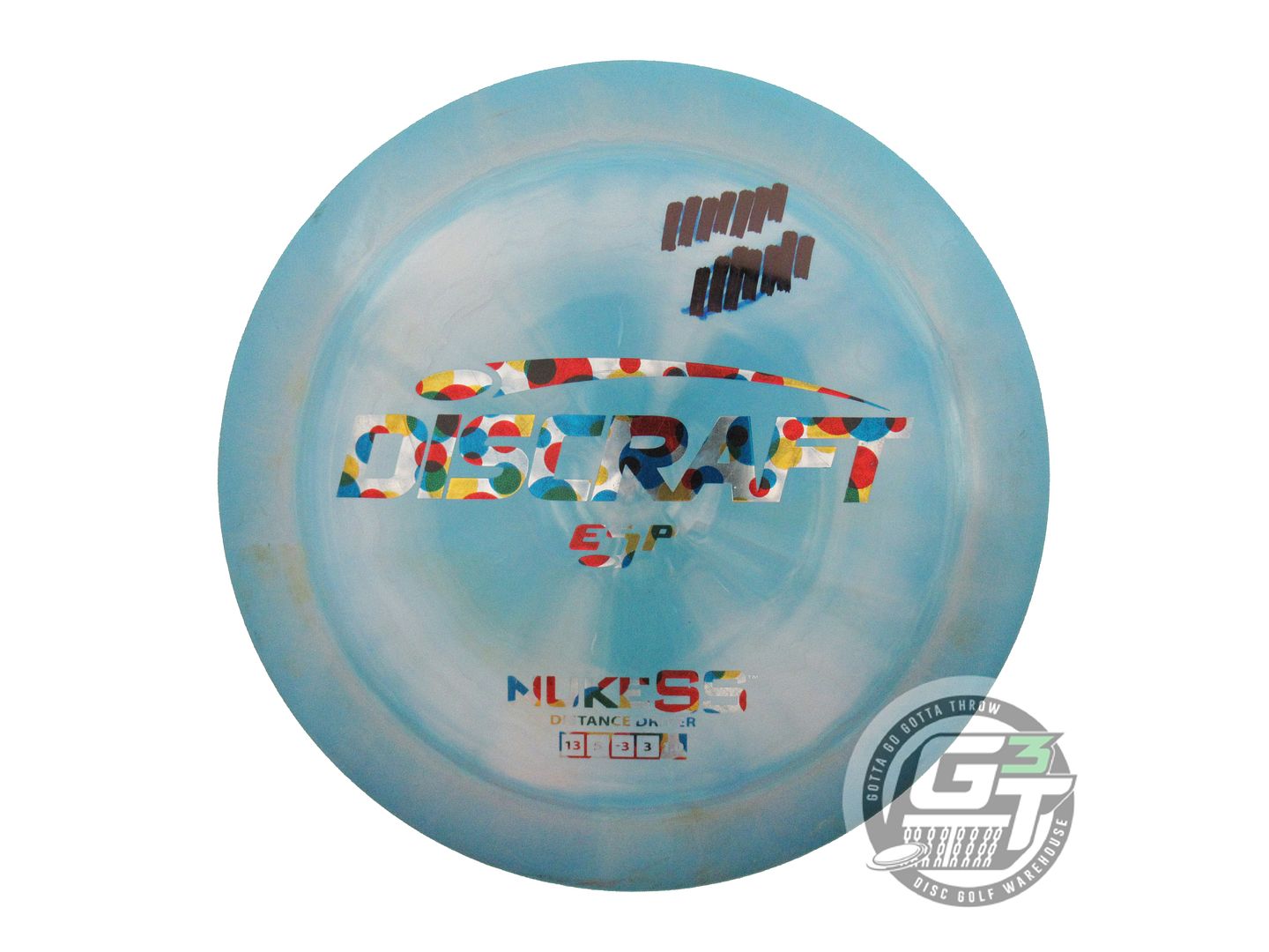 USED Discraft ESP Nuke SS 173g Teal-Pink Wonder Bread Distance Driver Golf Disc