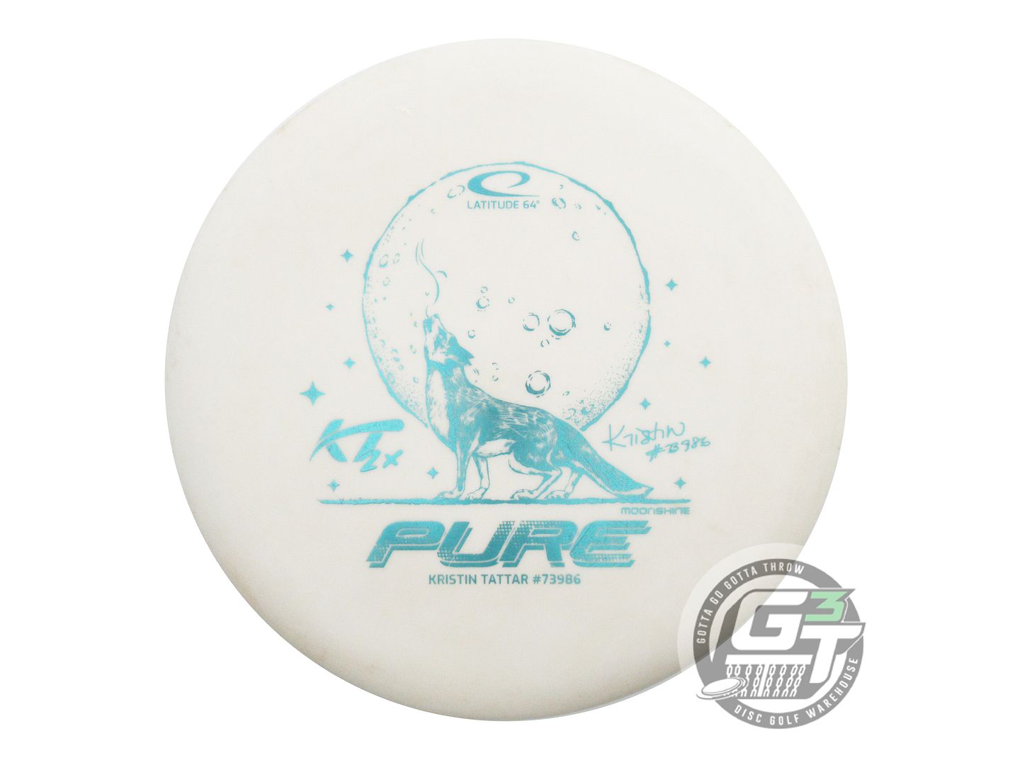 USED Latitude 64 [TATTAR] Glow Zero Medium Pure 175g Blue Foil Putter Golf Disc