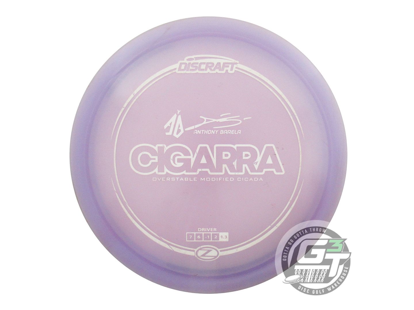 USED Discraft [BARELA] Z Cigarra 173g Lilac White Stamp Fairway Driver Golf Disc