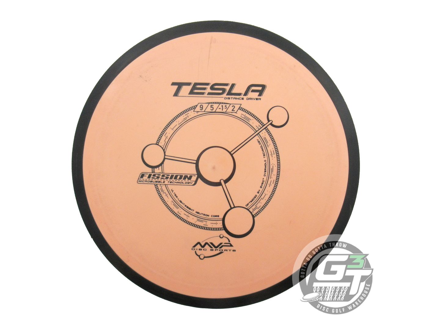 USED MVP Disc Sports Fission Tesla 164g Peach Distance Driver Golf Disc