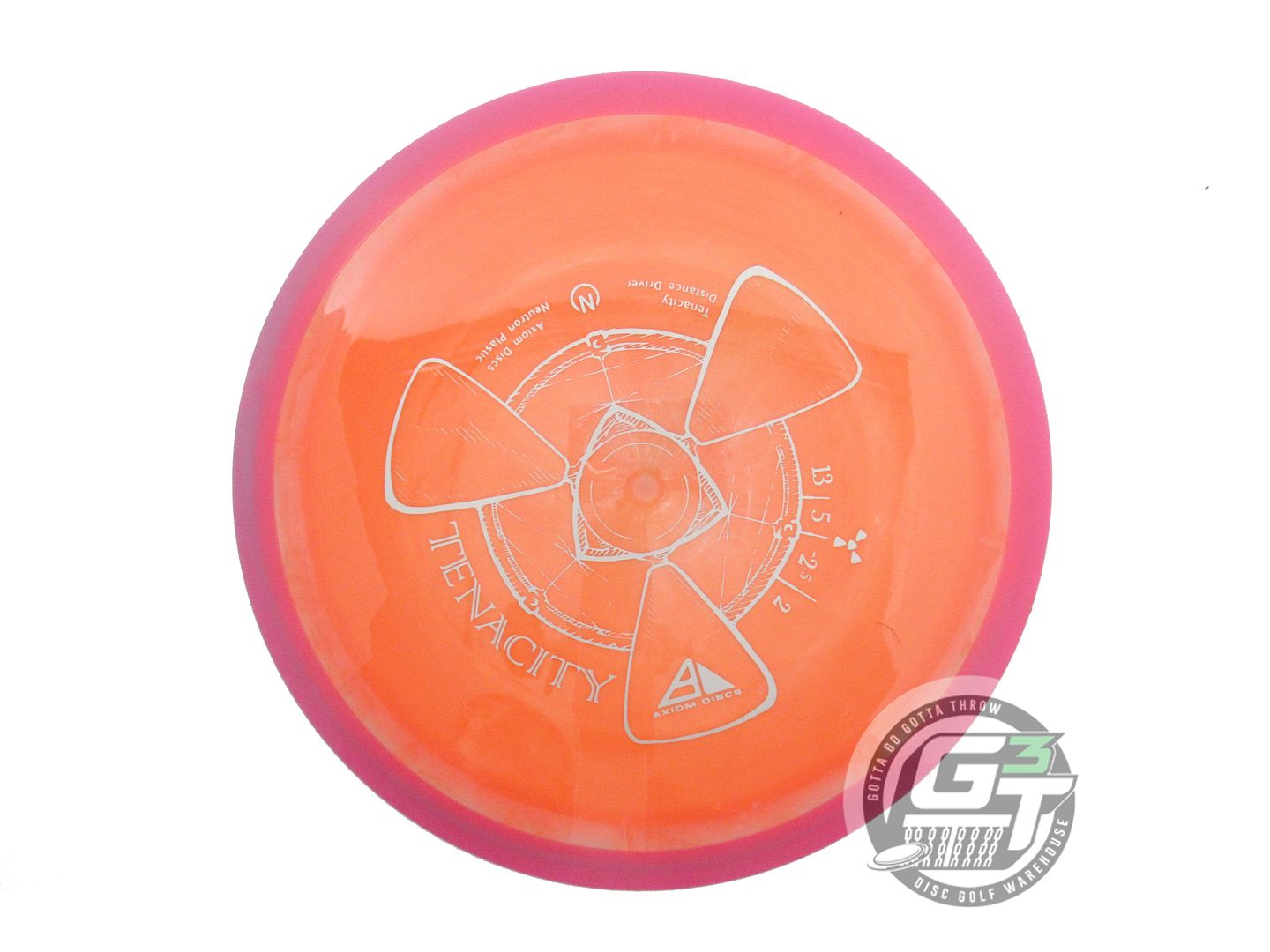 USED Axiom Discs Neutron Tenacity 168g Orange Pink Rim Distance Driver Golf Disc
