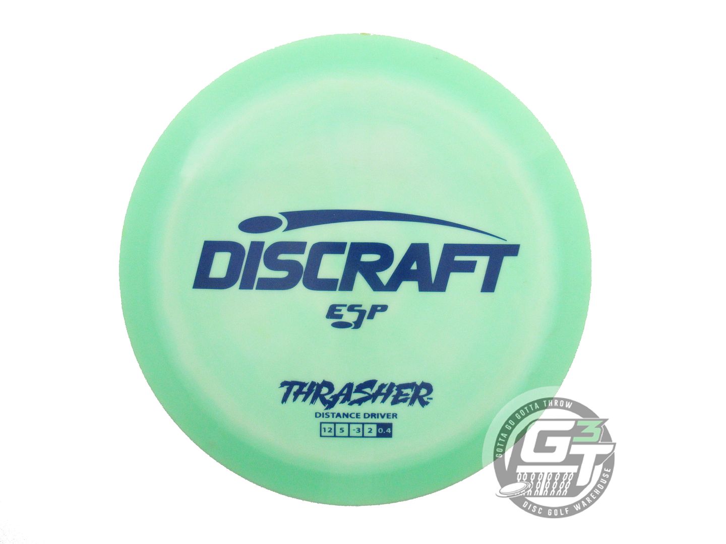 USED Discraft ESP Thrasher 174g Lime Blue Stamp Distance Driver Golf Disc