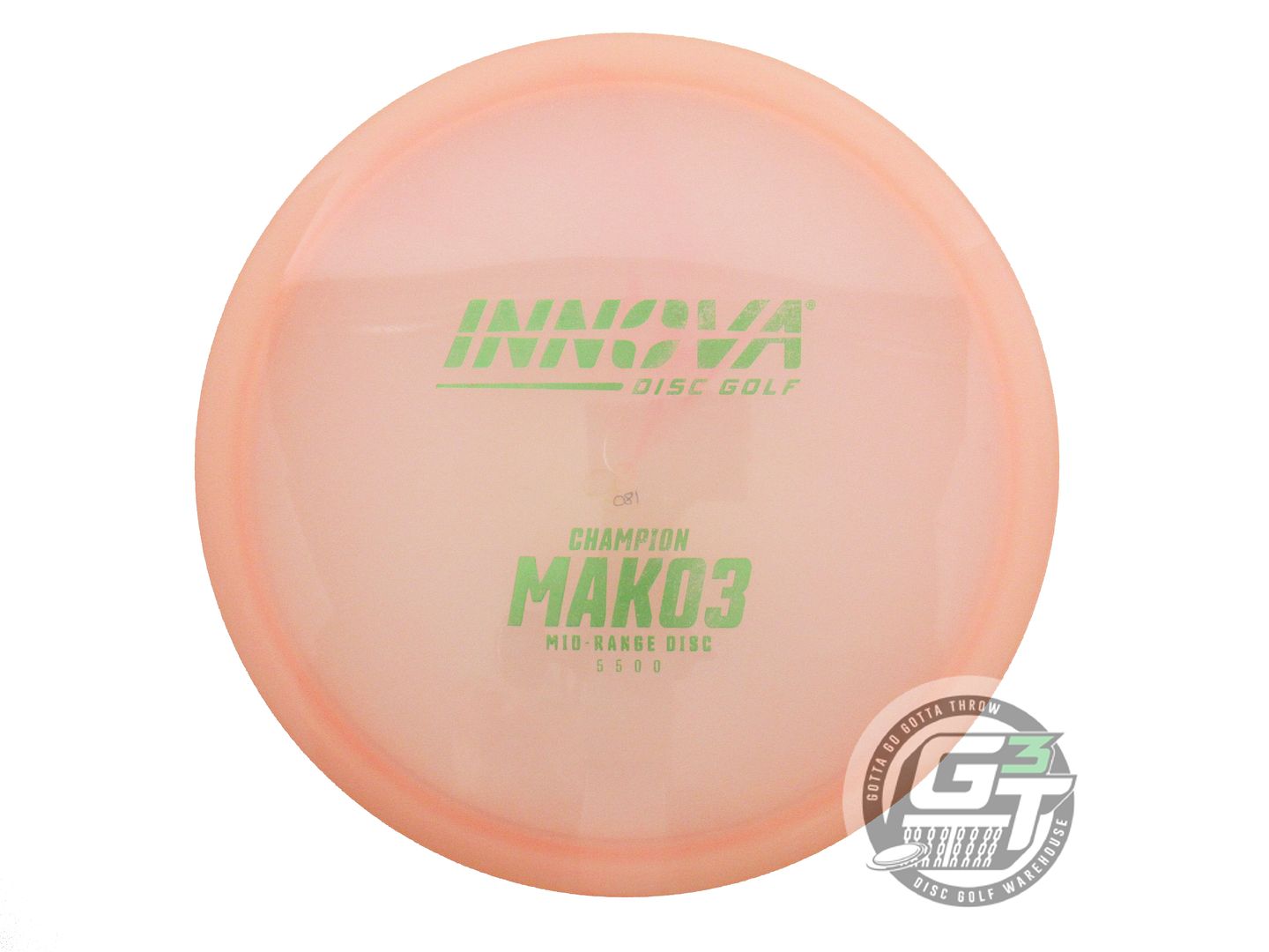 USED Innova Champion Mako3 180g Peach Lime Foil Midrange Golf Disc