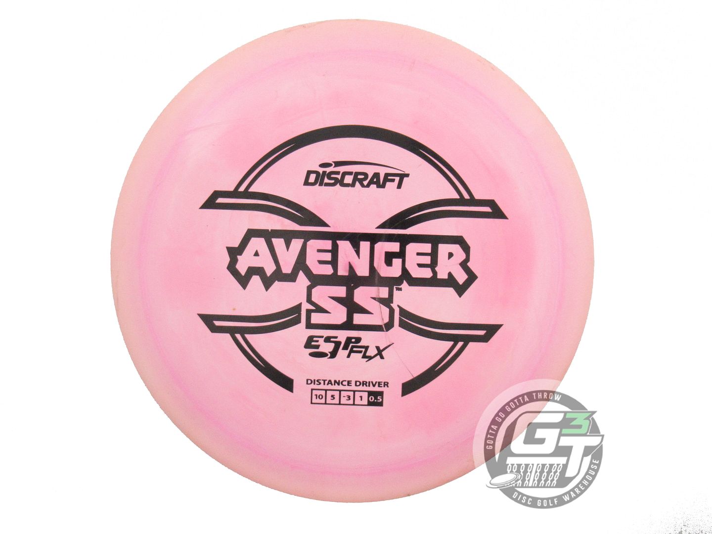 USED Discraft ESP FLX Avenger SS 175g Peach-Pink Black Stamp Driver Golf Disc