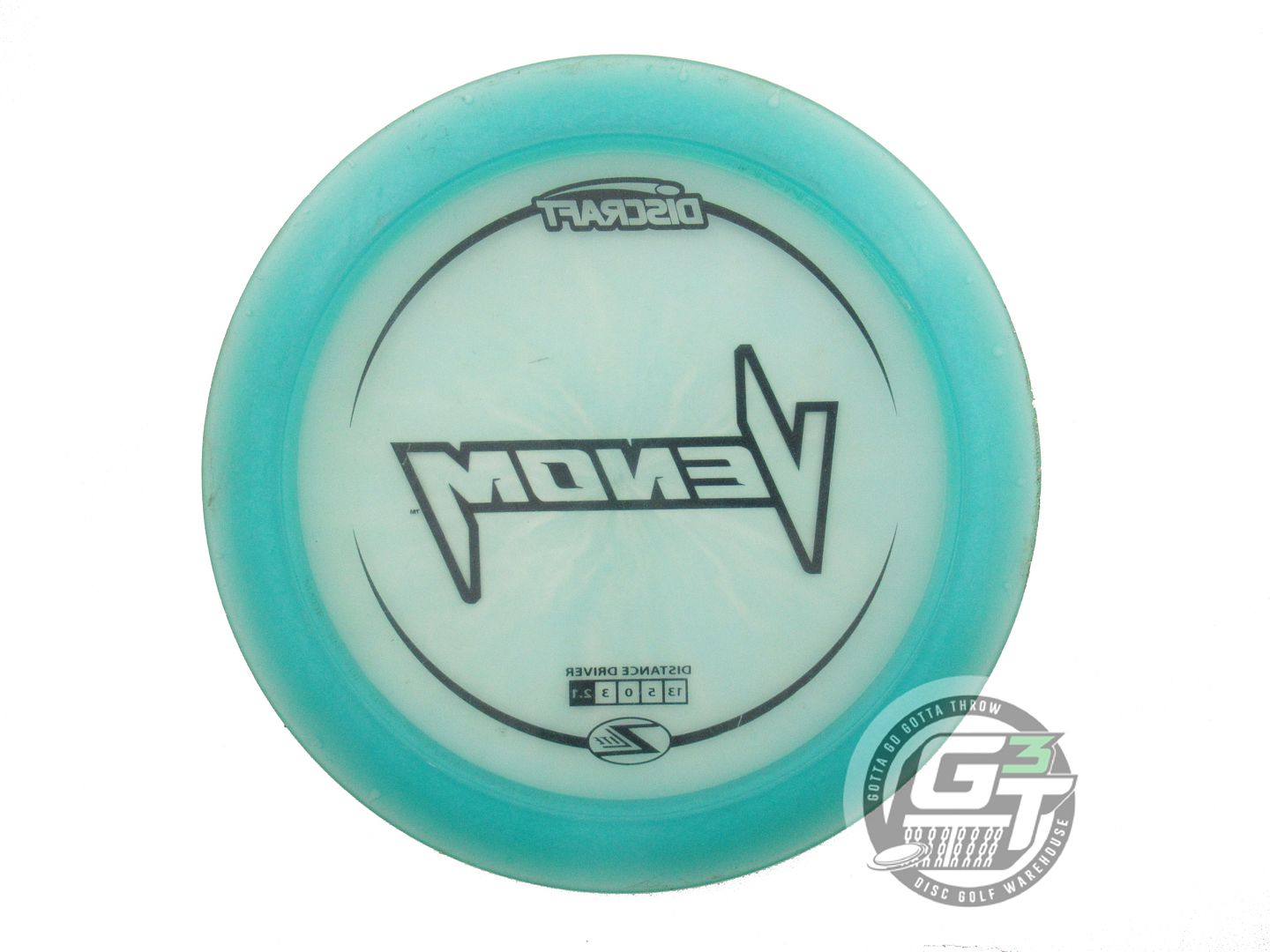 USED Discraft Z Lite Venom 161g Seafoam Black Stamp Distance Driver Golf Disc