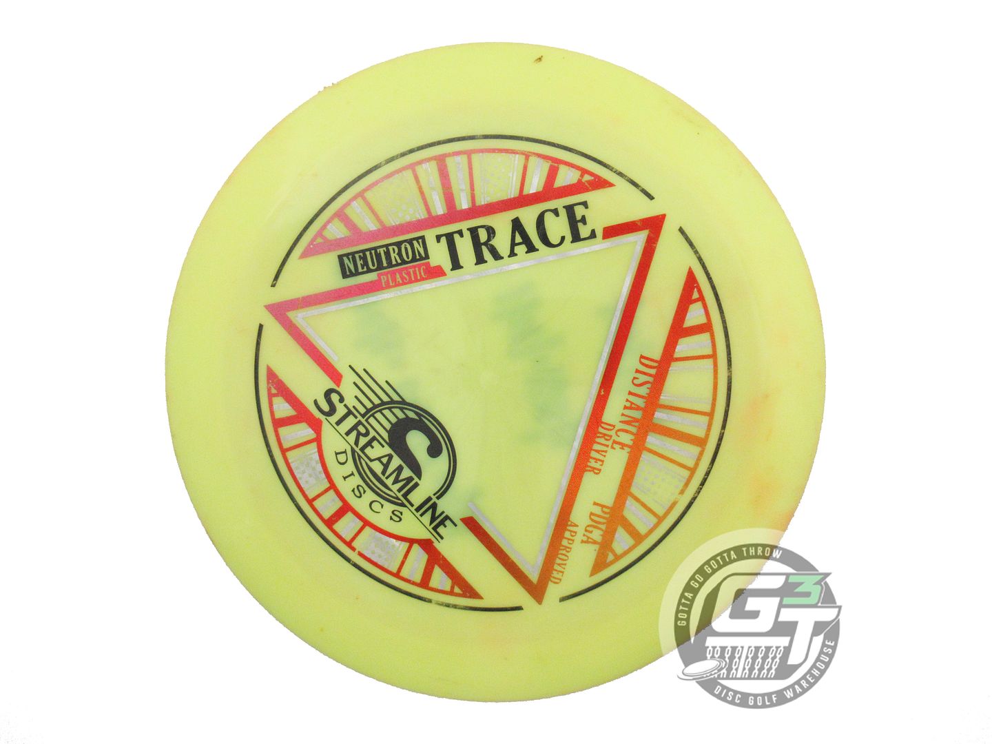 USED Streamline Discs Neutron Trace 169g Yellow Distance Driver Golf Disc