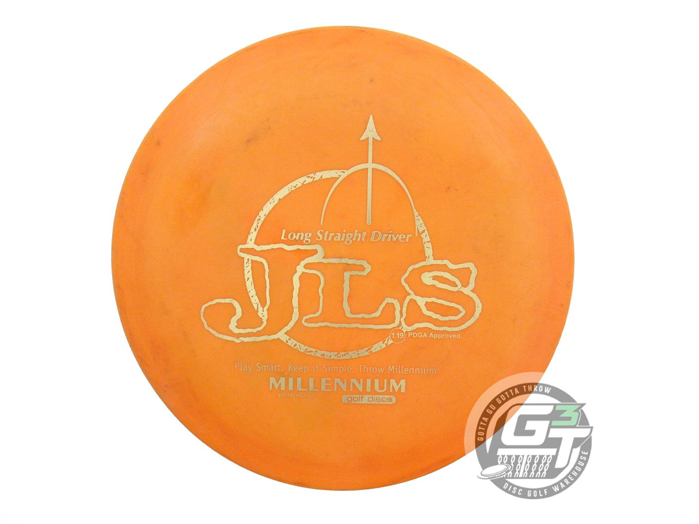 USED Millennium Standard JLS 172g Orange Gold Foil Fairway Driver Golf Disc