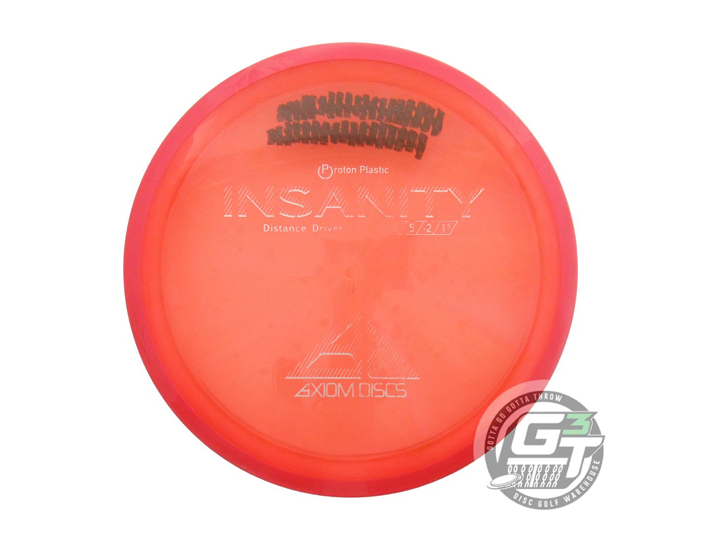 USED Axiom Discs Proton Insanity 161g Orange Red Rim Distance Driver Golf Disc