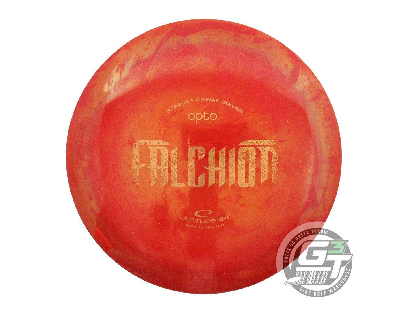USED Latitude 64 Opto Falchion 171g Red Gold Glitter Foil Fairway Driver Disc