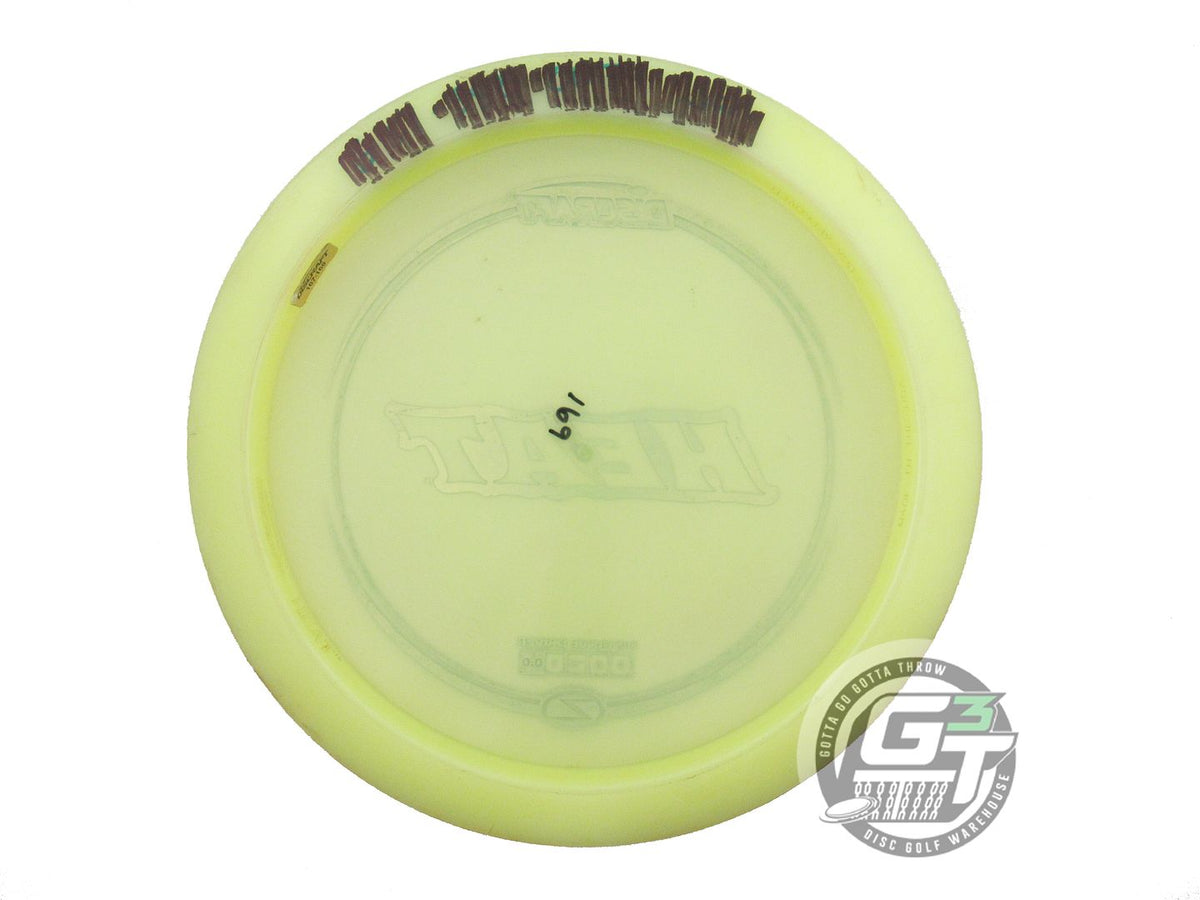 USED Discraft Z Heat 169g Yellow Reptile Foil Distance Driver Golf Disc