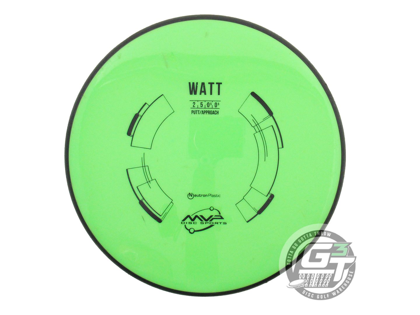 USED MVP Disc Sports Neutron Watt 172g Lime Putter Golf Disc